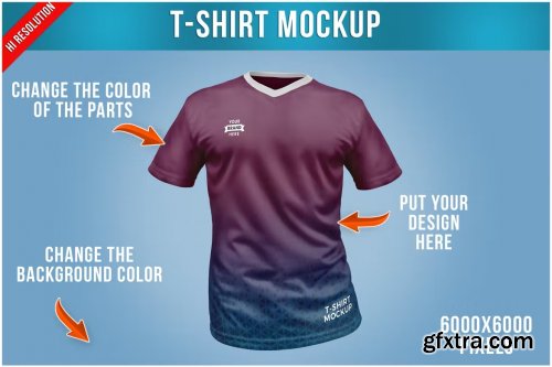 T-Shirt Mockup Front View Template