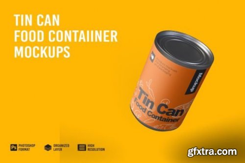 CreativeMarket - Food Container Can Mockup 7305202
