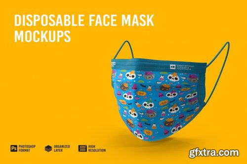 CreativeMarket - Disposable Face Mask Mockup 7150706