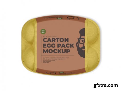 Carton egg tray mockup