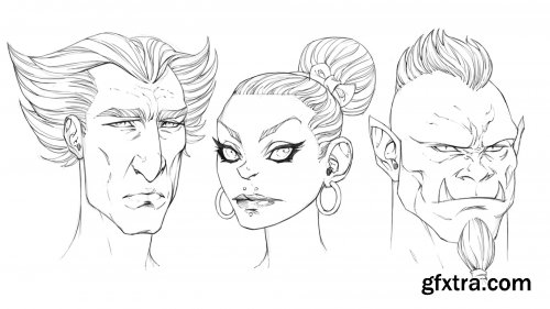 How To Draw Heads & Faces Workshop: Head Shape, Facial Feature & Hair Style Variation