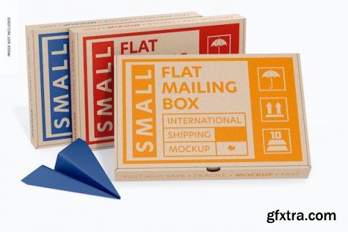 Flat mailing boxes mockup