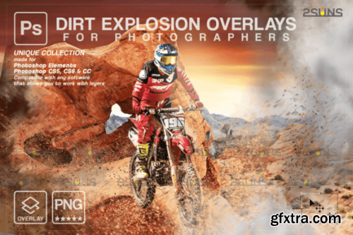 Dirt Explosion Photo Overlays Sports