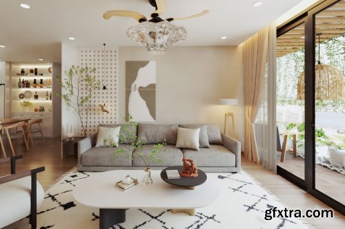 Sketchup Living Room Interior by Le Tien Dung