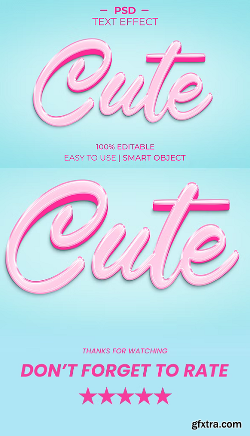 GraphicRiver - Cute 3D Text Effect Style