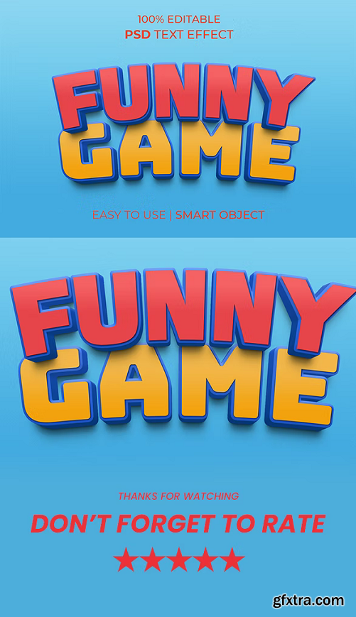 Graphicriver - Funny Game 3d Text Effects Style