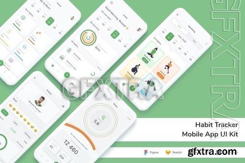 Habit Tracker Mobile App UI Kit MBAYKW2