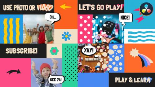 Videohive - Kids Slideshow for DaVinci Resolve - 38553104