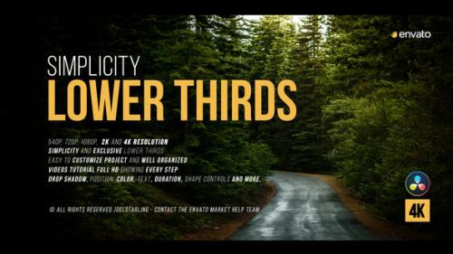 Videohive - Simplicity Lower Thirds for Davinci Resolve - 38581485
