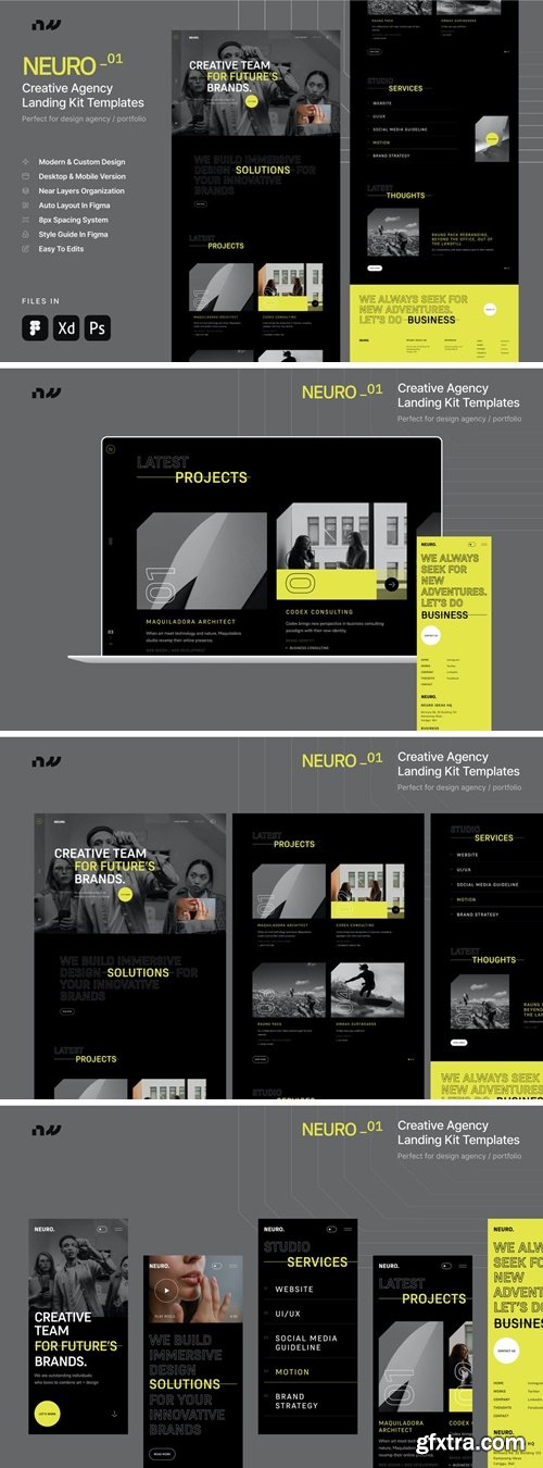 NEURO_01 - Creative Agency UI Kit Template ZXUVUA9