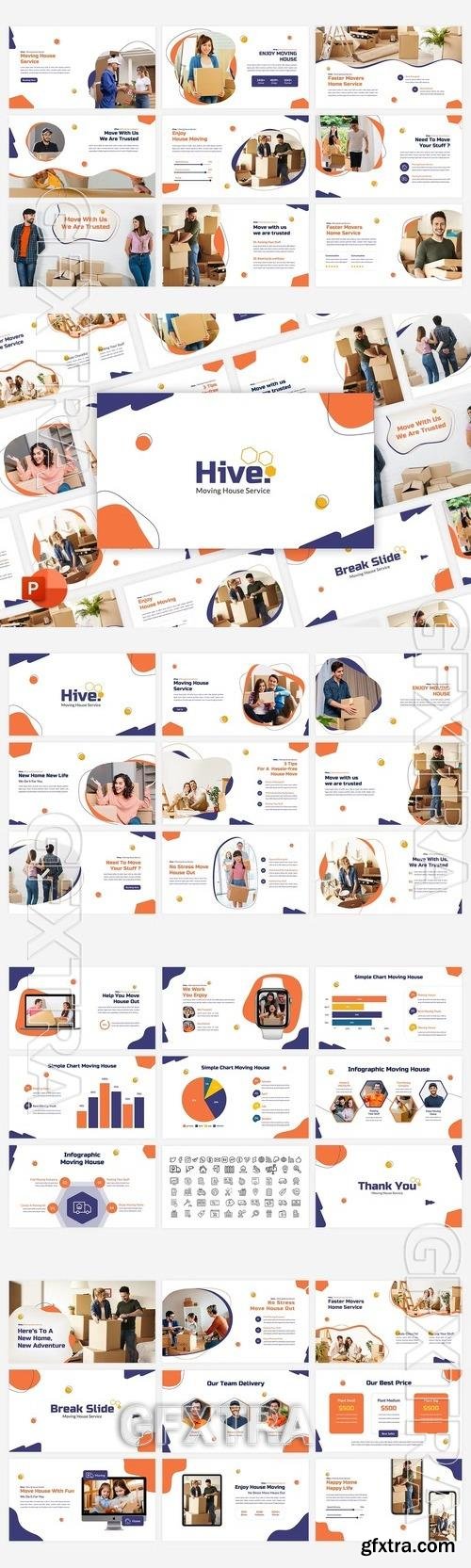 Hive - Moving House Service PowerPoint Template LCBUHGC