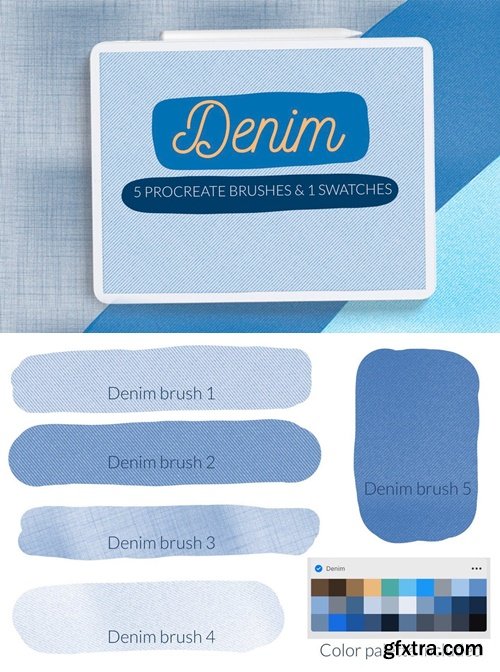 Denim Brushes Texture. Fabric Jeans Background BS332GR