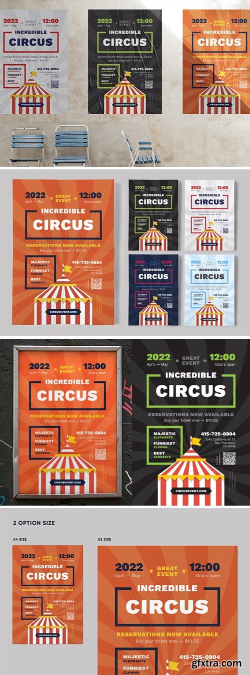 Circus Event Poster N43SN7S