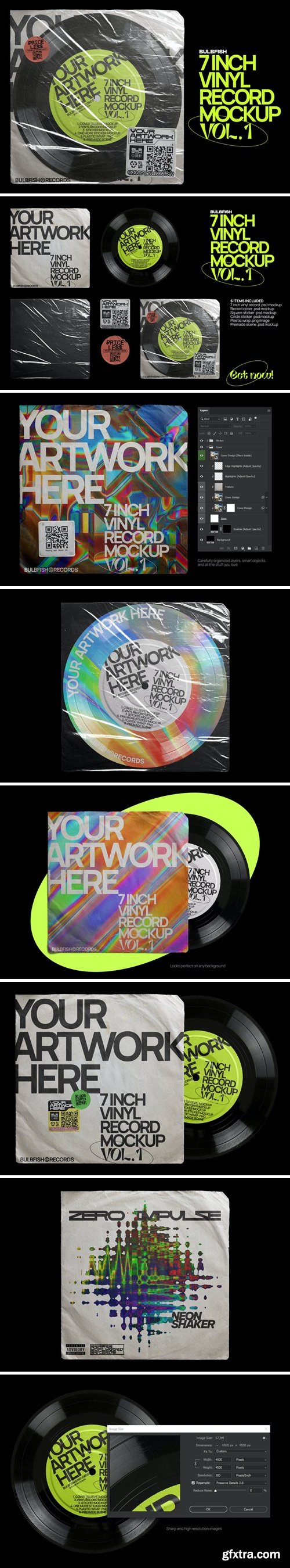 7 Inch Vinyl Record Mockup Vol.1 V9TTWKT