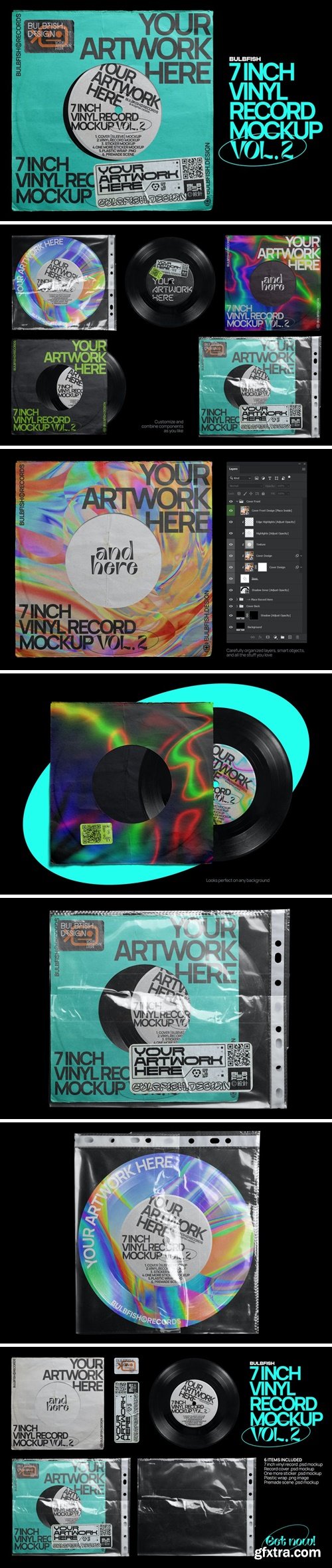 7 Inch Vinyl Record Mockup Vol.2 UJF8WDF