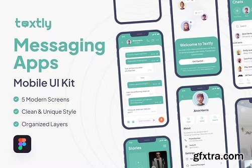 Textly - Messaging / Chatting Mobile App UI Kit