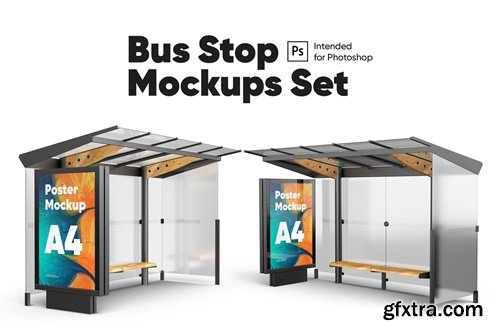 Poster (Bus Stop) Mockups Set B9FELHG