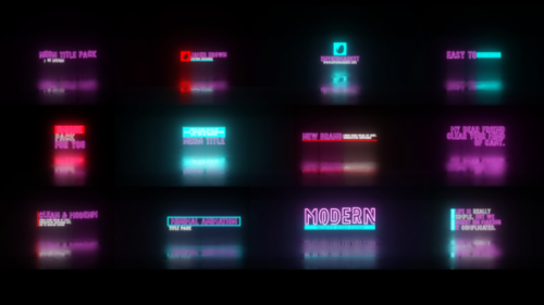 Videohive - Neon Title Pack - 38671015