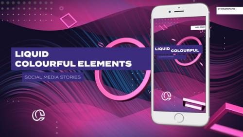 Videohive - Liquid and Colourful Elements Stories - 38710811
