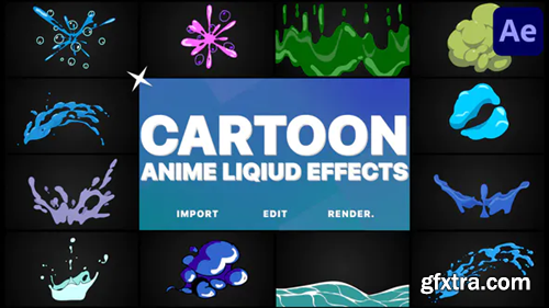 Videohive Cartoon Anime Liquid Effects | After Effects 38665455