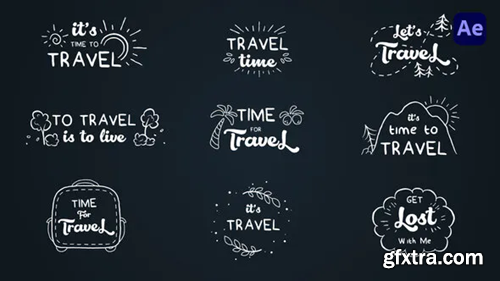 Videohive Travel cartoon text logo animations [After Effects] 38693123