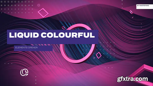 Videohive Liquid and Colourful Elements Typography 38710095