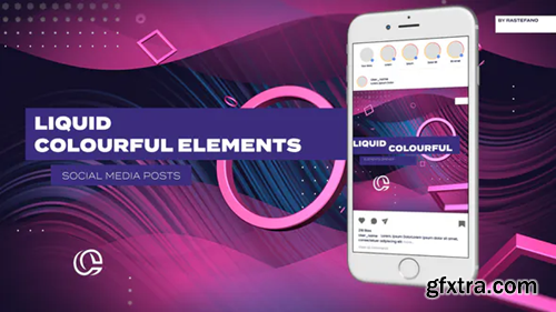 Videohive Liquid and Colourful Elements Posts 38710528