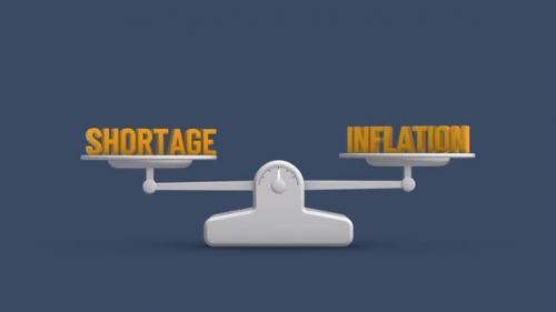 Videohive - Inflation Shortage Balance Weighing Scale Looping Animation - 38482933