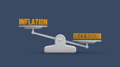 Videohive - Inflation Recession Balance Weighing Scale Looping Animation - 38482941