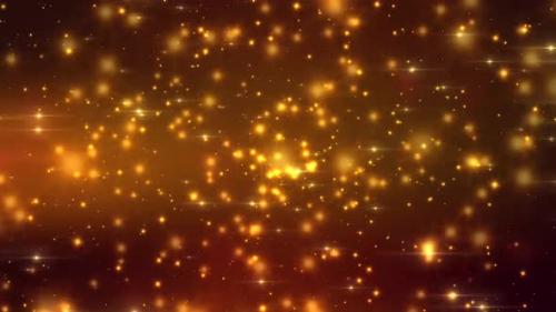 Videohive - Golden Stars Motion Loop Background - 38482966