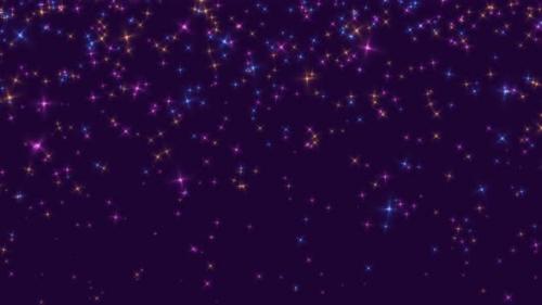 Videohive - Colorful Stars Falling Down Motion Background - 38482969