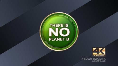 Videohive - No Planet B Rotating Sign 4K Looping Design Element - 38487890