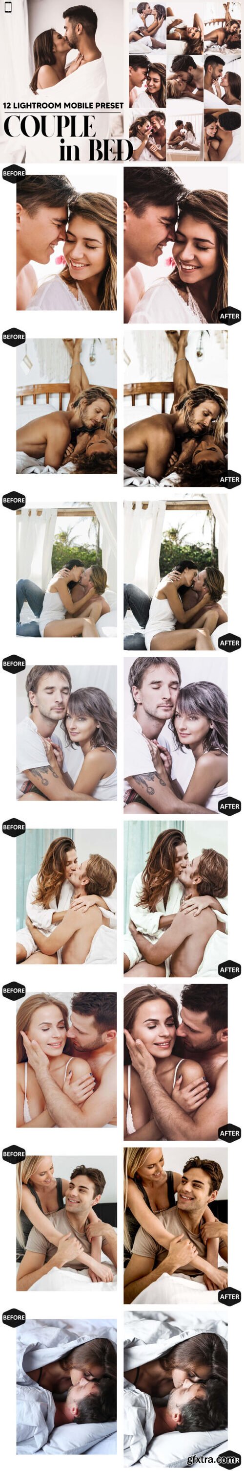12 Couple in Bed Mobile LR Presets