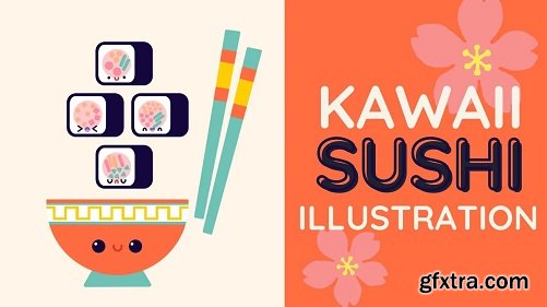 Let\'s Draw a Cute Kawaii Sushi Set Illustration | Procreate