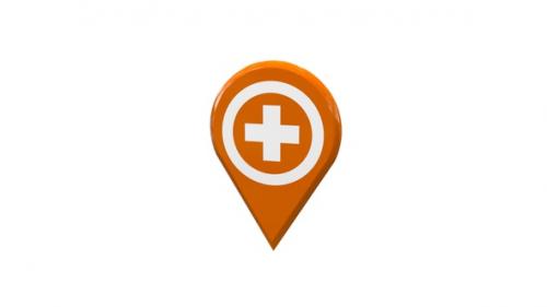 Videohive - Map Location Pin With Doctor Icon Orange V7 - 38758999