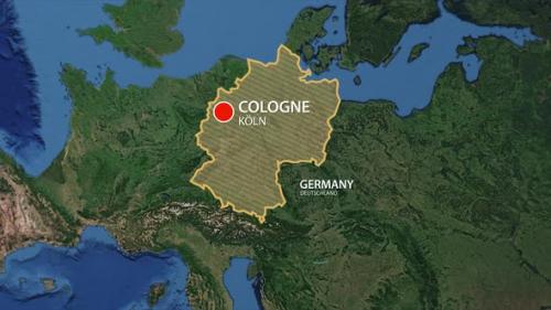 Videohive - Geolocation of the city of Koln on the map - 38477752