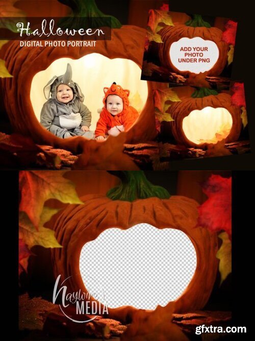 Baby Child Pumpkin Halloween Overlay