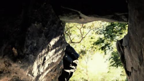 Videohive - Shot Taken From Inside a Small Cave Looking Out - 38762180