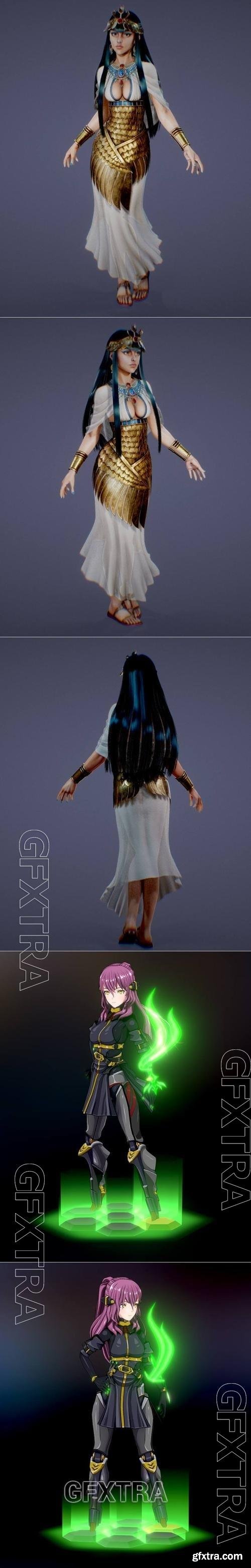 Queen Hatshepsut and Flieger 3D