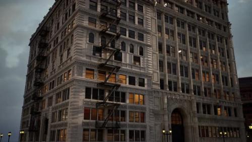 Videohive - Art Deco Stone Buildings in the City of Chicago - 38782159