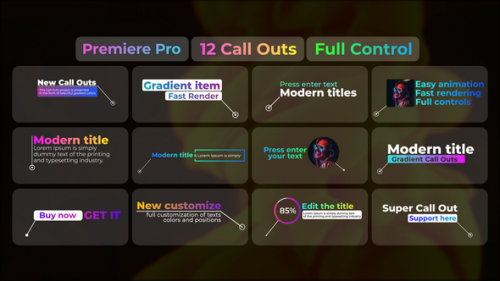 Videohive - Gradient Call Outs | Premiere Pro - 38803296