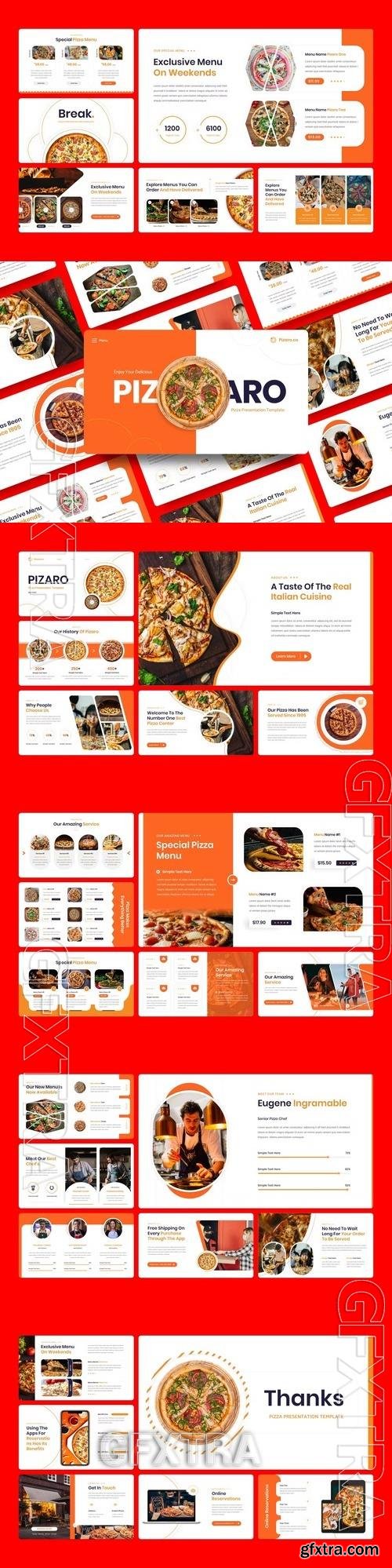 Pizaro - Pizza Powerpoint, Keynote and Google Slides Template
