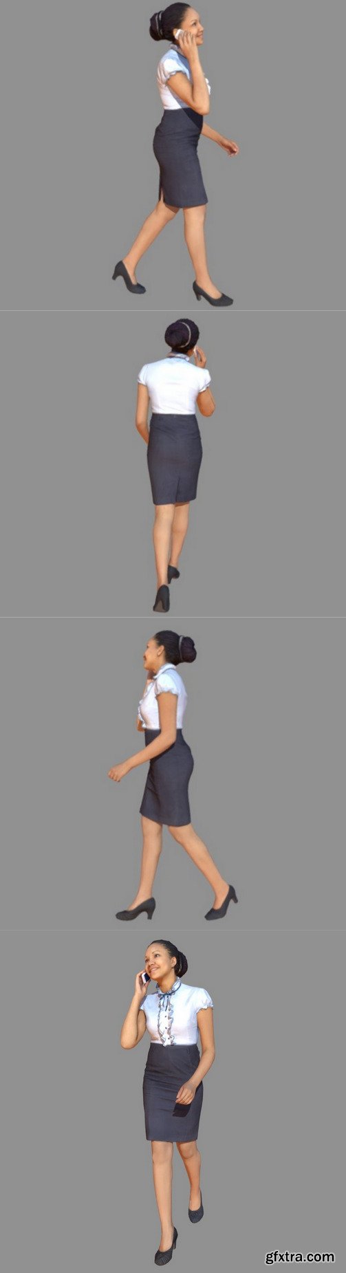 Happy Business Woman 3D Model