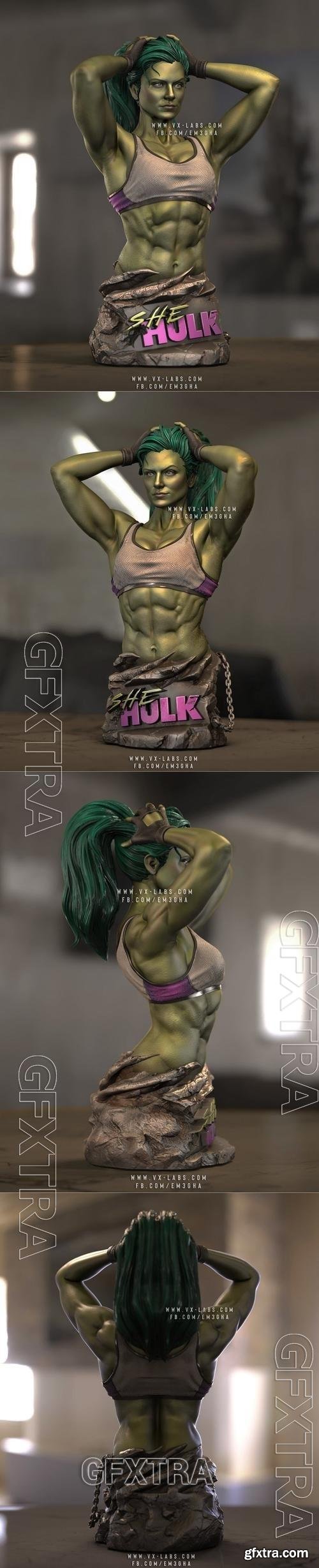 She-Hulk Bust 3D