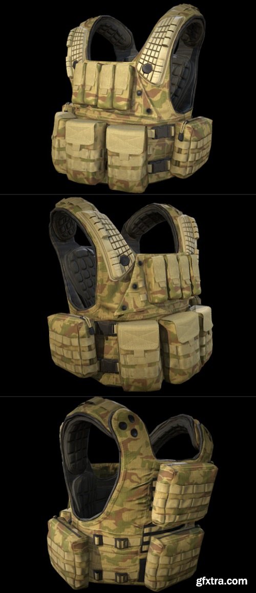 Tactical military vest 3d model