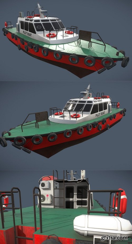 Pilot Boat 3D Model