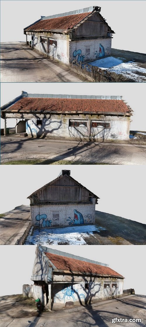 Old Abandoned Farm House 3D Model