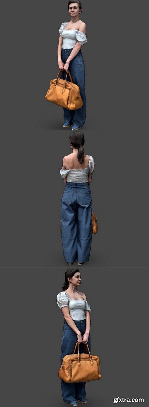 Stylized Woman Character 3D Model