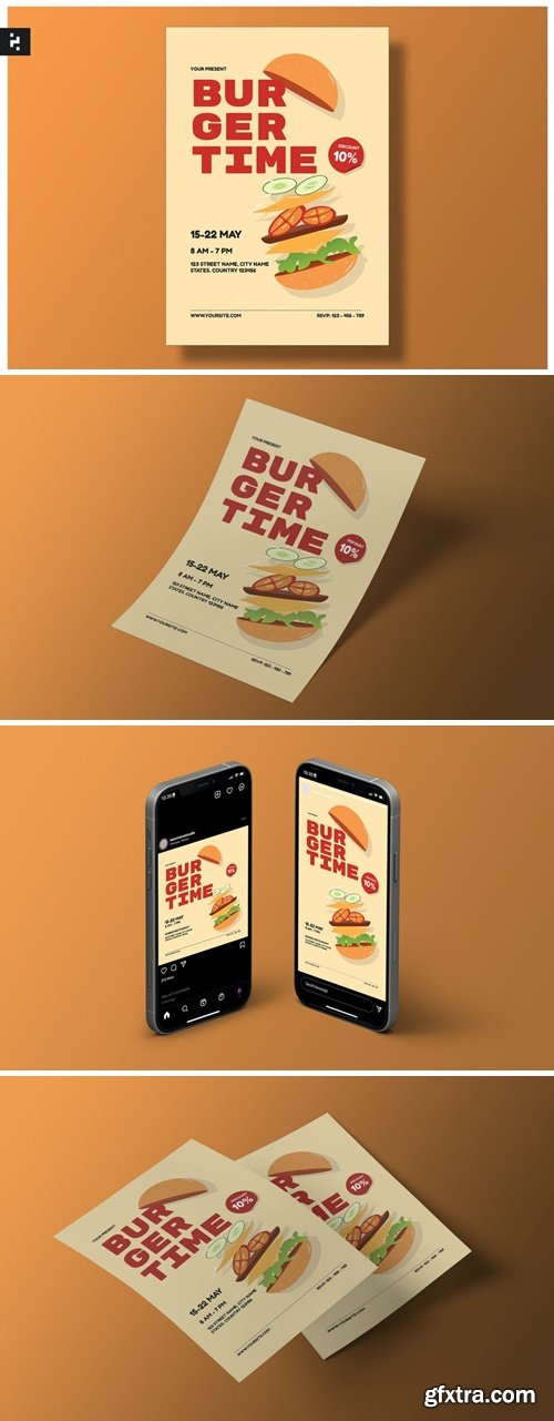 Burger Time Promo Flyer X7V887S
