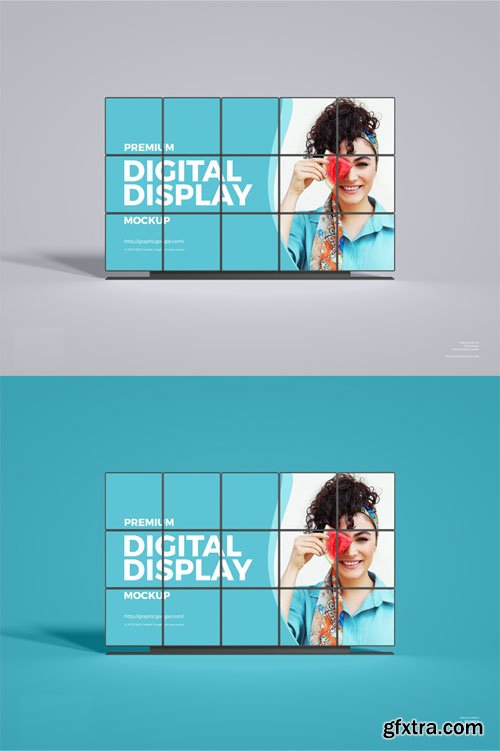 Premium Digital Display PSD Mockup Template